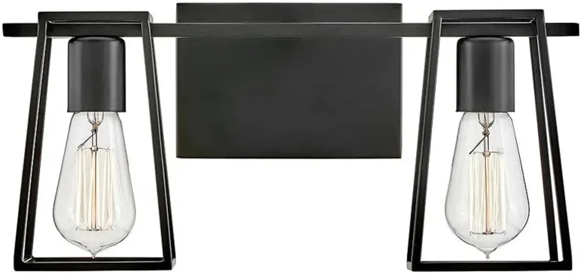 Hinkley Filmore 7 1/2" High Black 2-Light Wall Sconce