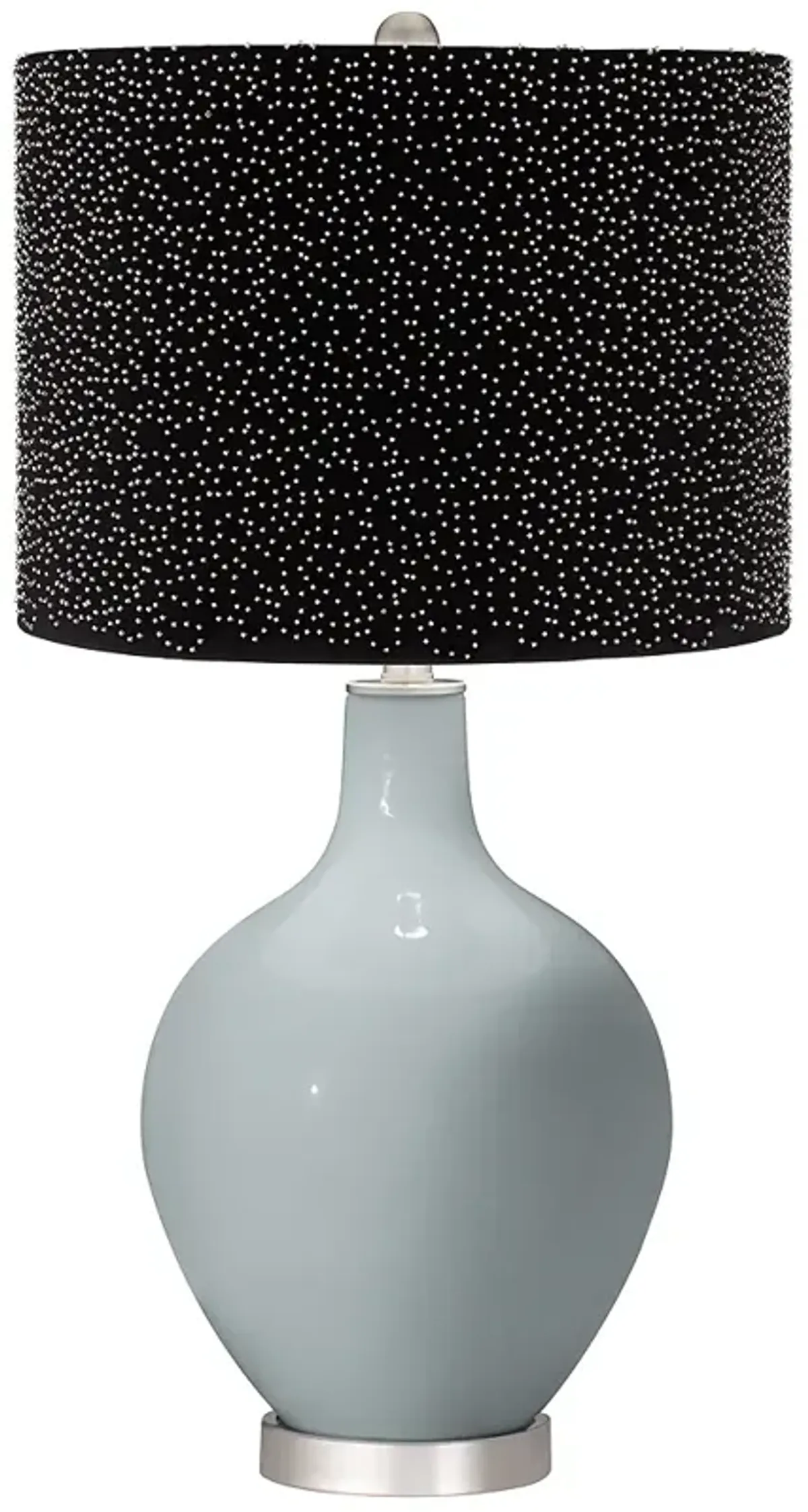 Uncertain Gray Ovo Table Lamp w/ Black Scatter Gold Shade