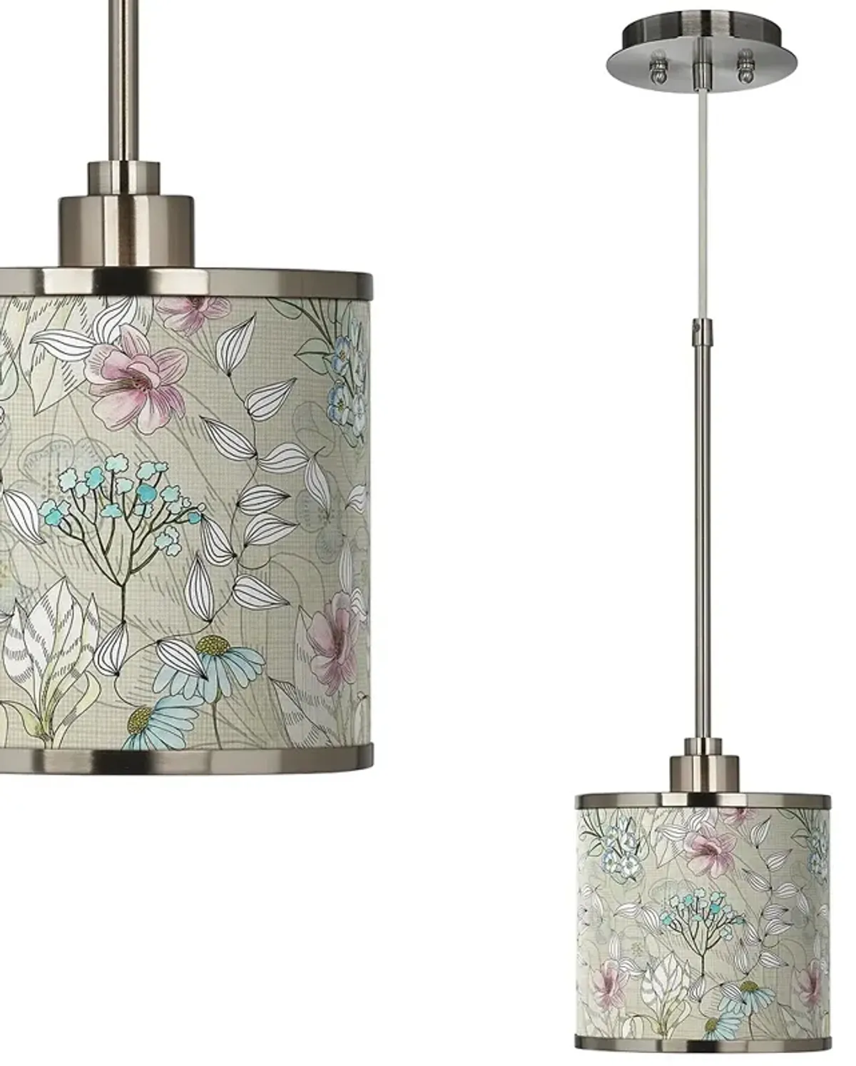 Botanical Giclee Glow Mini Pendant Light