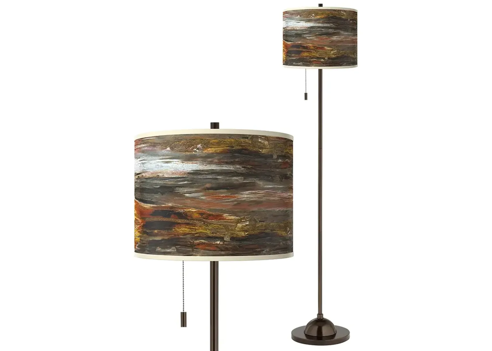 Embracing Change Giclee Glow Bronze Club Floor Lamp