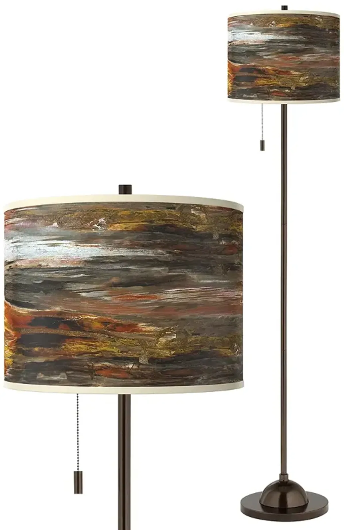 Embracing Change Giclee Glow Bronze Club Floor Lamp