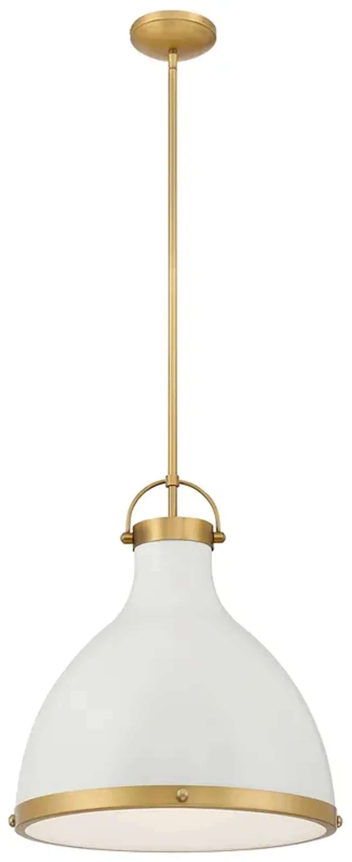 Minka Lavery Lynk 1-Light 16.5-in Brass and Cream Pending Lighting