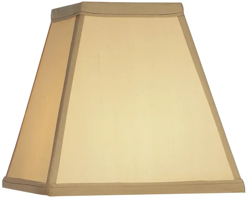 Stiffel Tan Tapered Square Lamp Shade 4x8x7.5 (Spider)