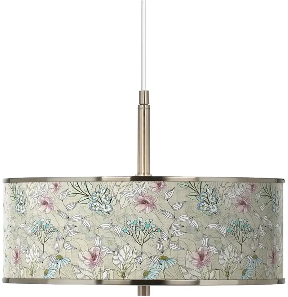 Botanical Giclee Glow 16" Wide Pendant Light