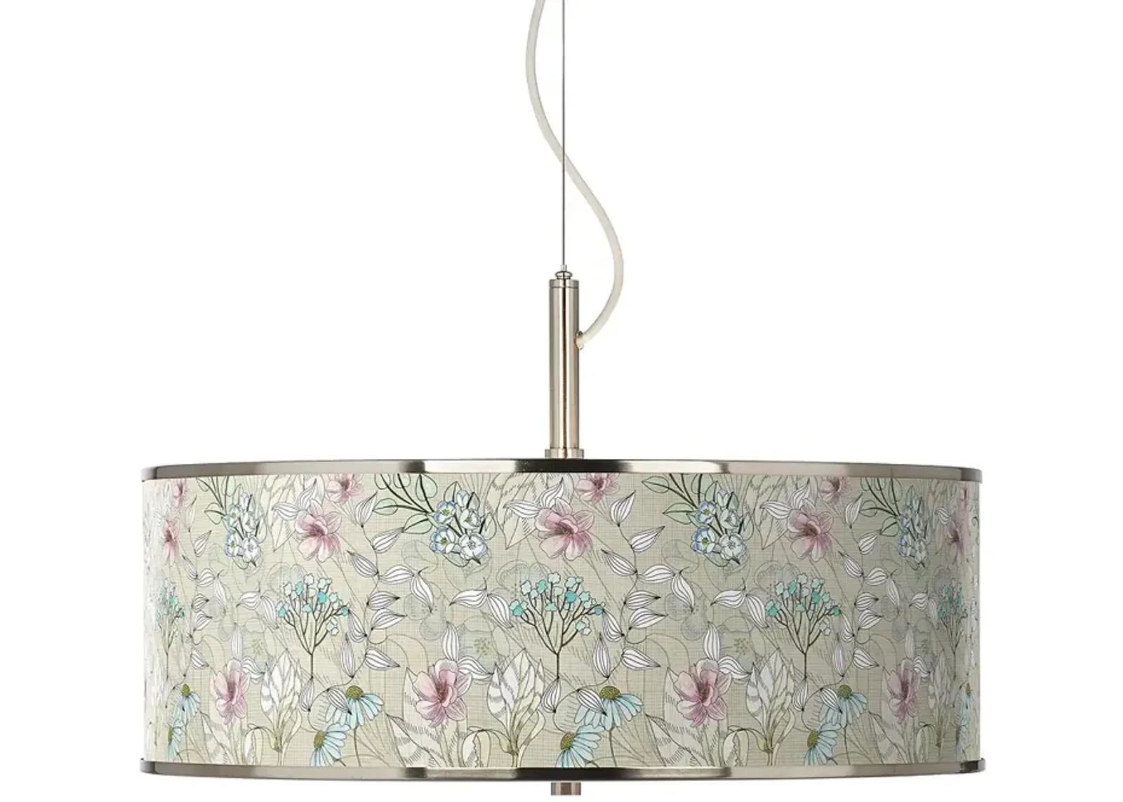 Botanical Giclee Glow 20" Wide Pendant Light