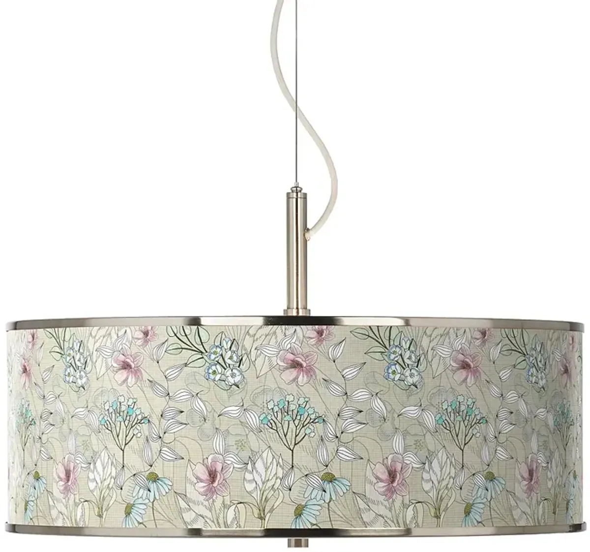 Botanical Giclee Glow 20" Wide Pendant Light