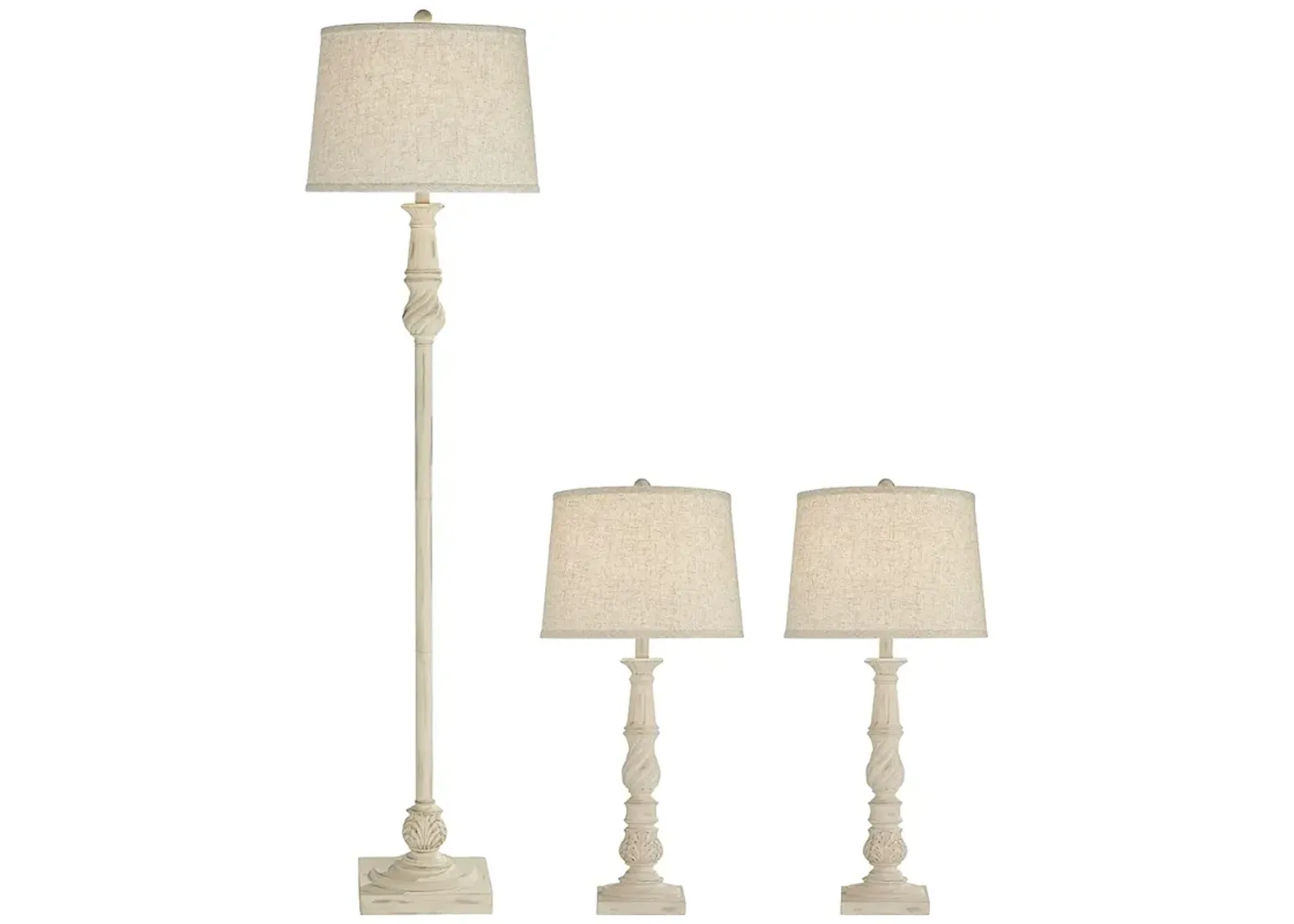 Regency Hill Hepsworth Table and Floor Lamps Set