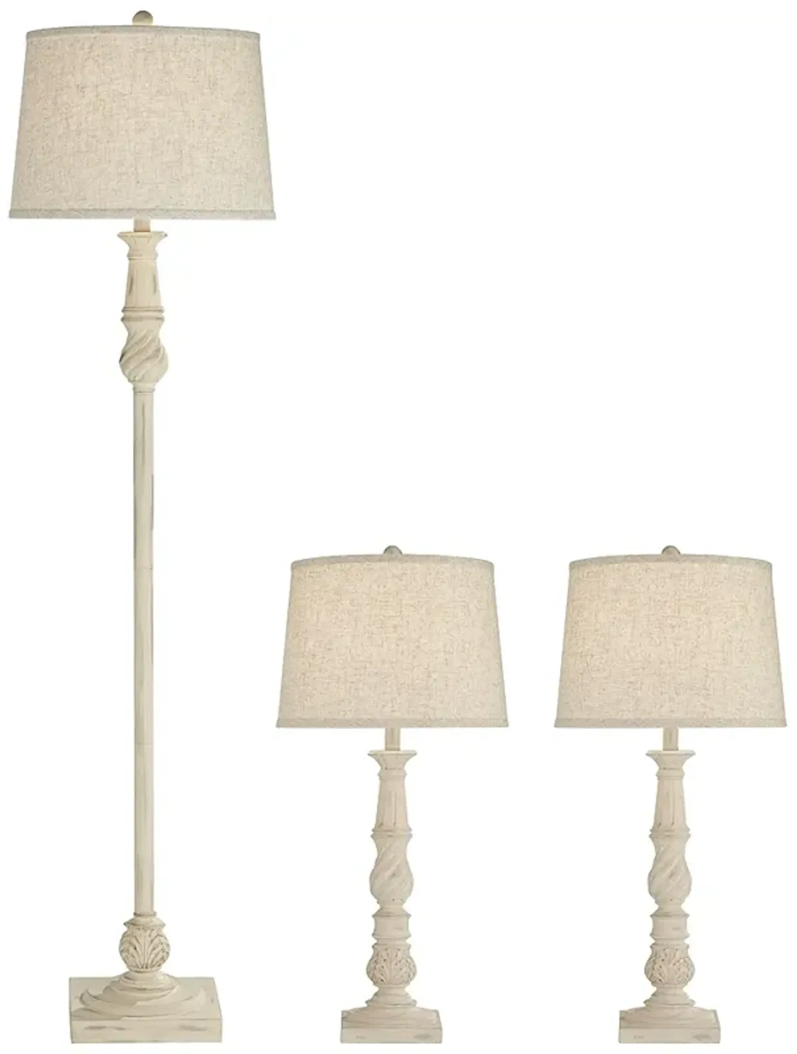 Regency Hill Hepsworth Table and Floor Lamps Set