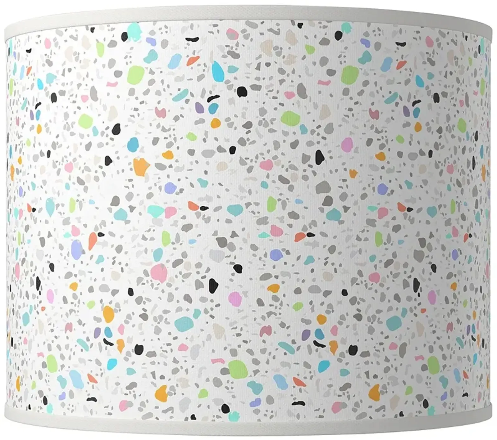 Colored Terrazzo Giclee Round Drum Lamp Shade 14x14x11 (Spider)