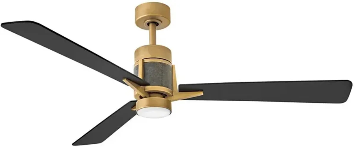 56" Atticus Heritage Brass and Black LED Smart Ceiling Fan