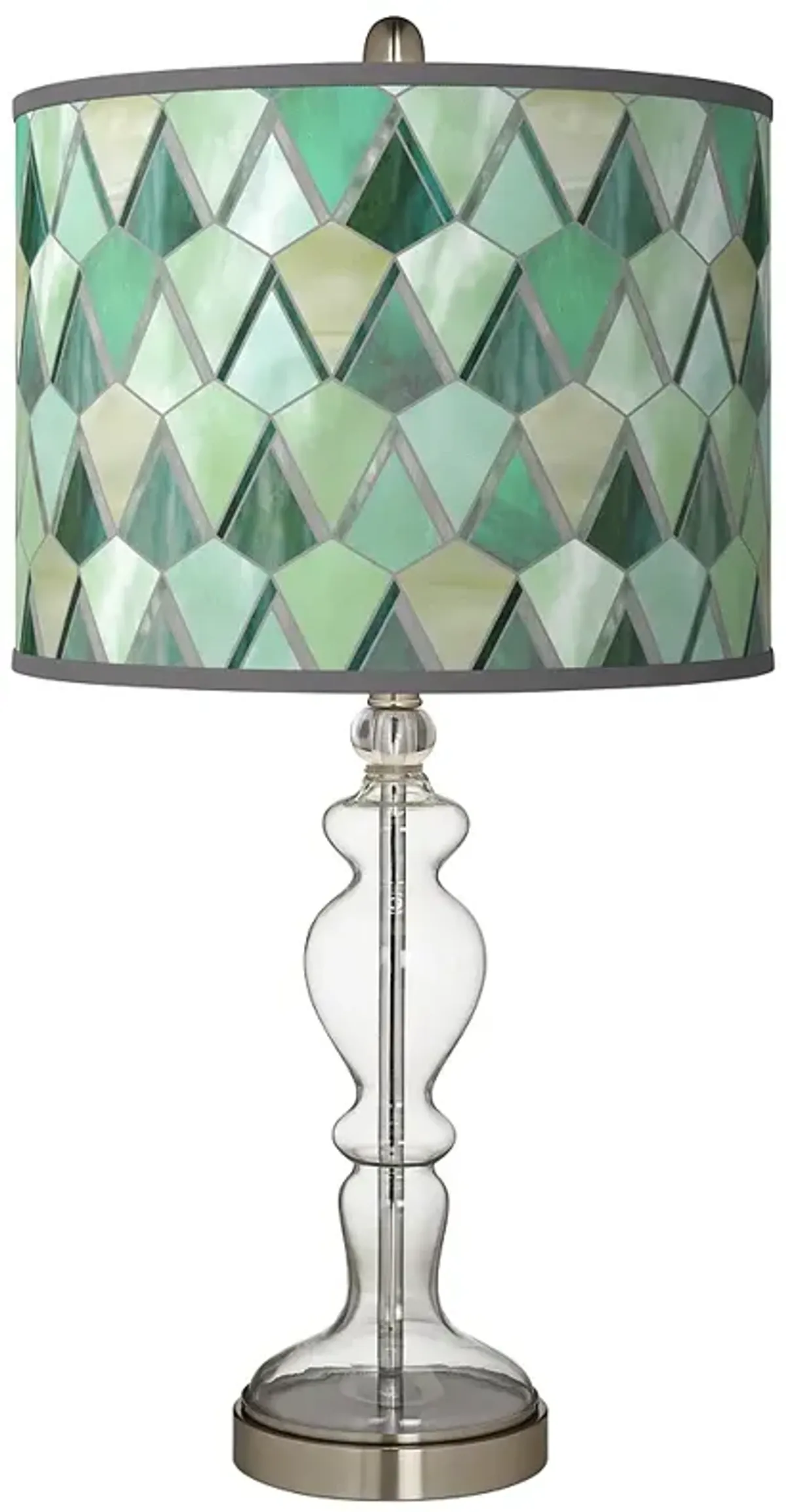 Gicle Glow Apothecary 28" Misty Morning Giclee Clear Glass Table Lamp