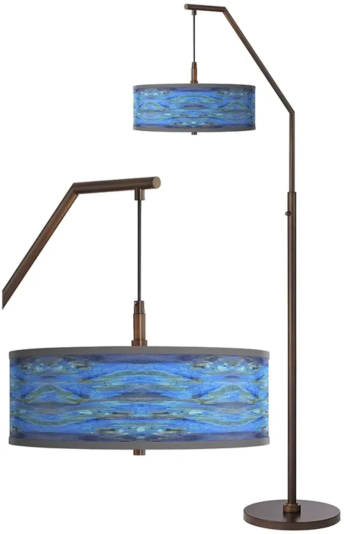 Giclee Glow Arc 71 1/2" Oceanside Shade Bronze Downbridge Floor Lamp