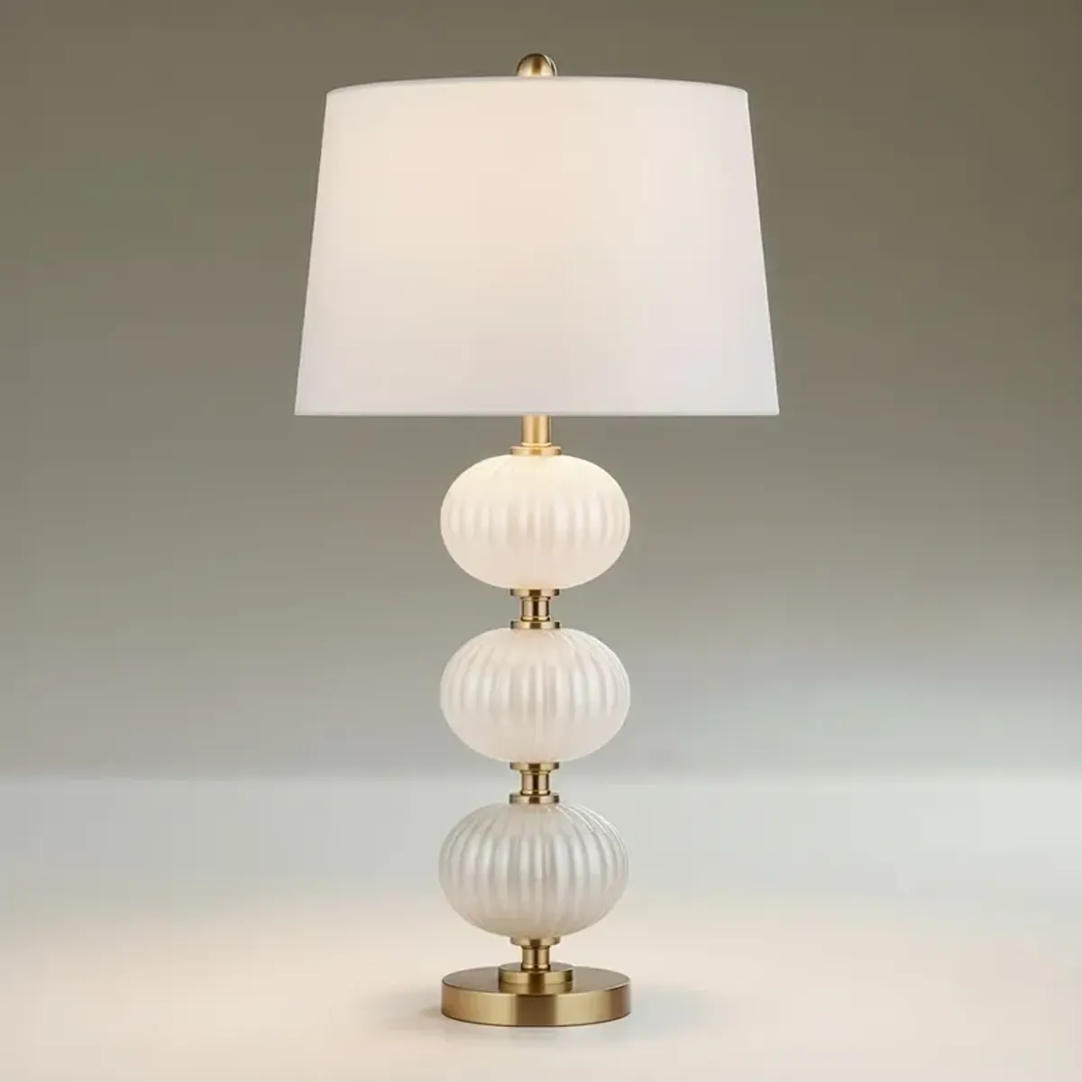 Possini Euro Grace 30" High Pearl White Glass Table Lamp