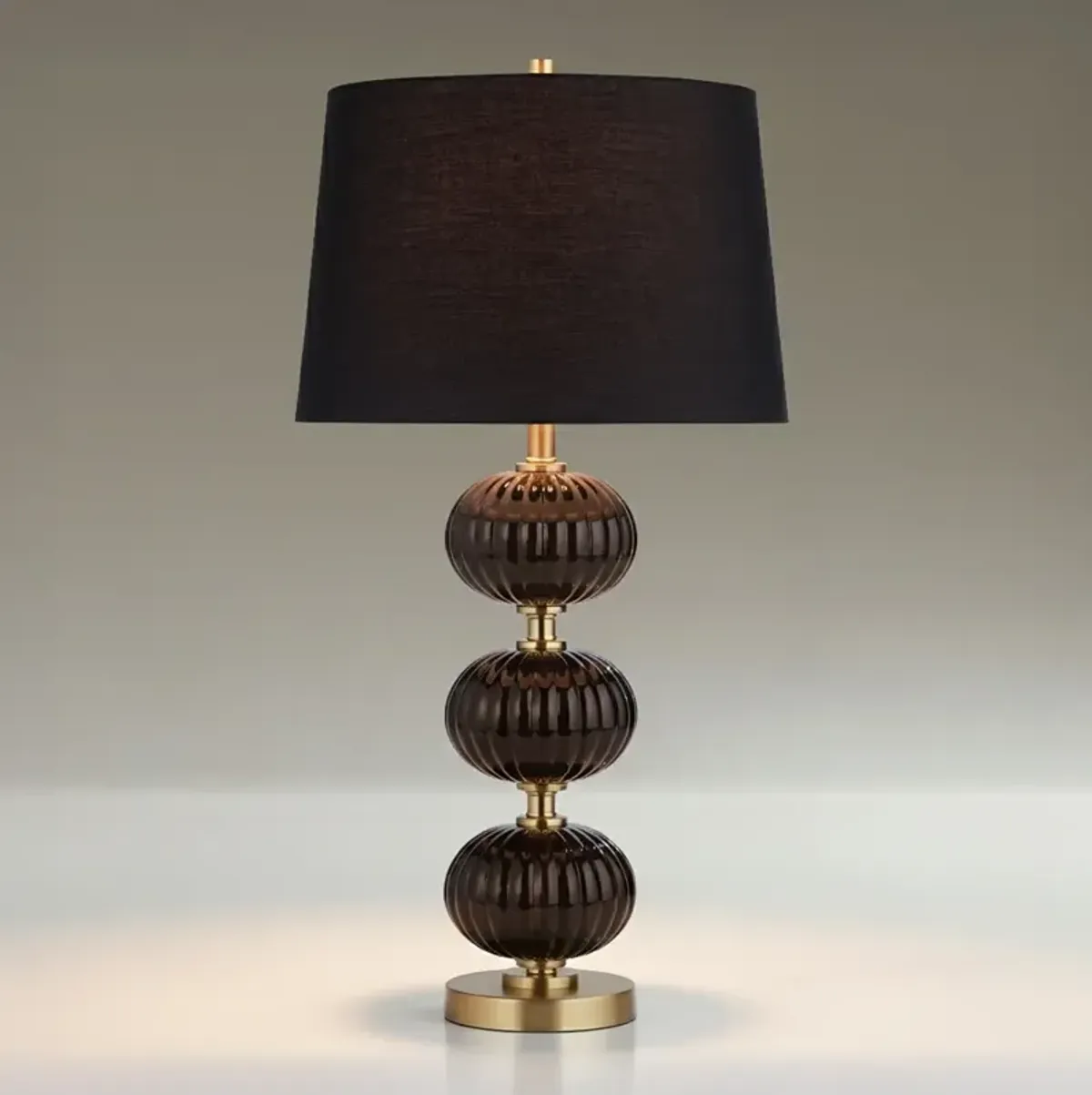 Possini Euro Grace 30" High Black Glass Table Lamp