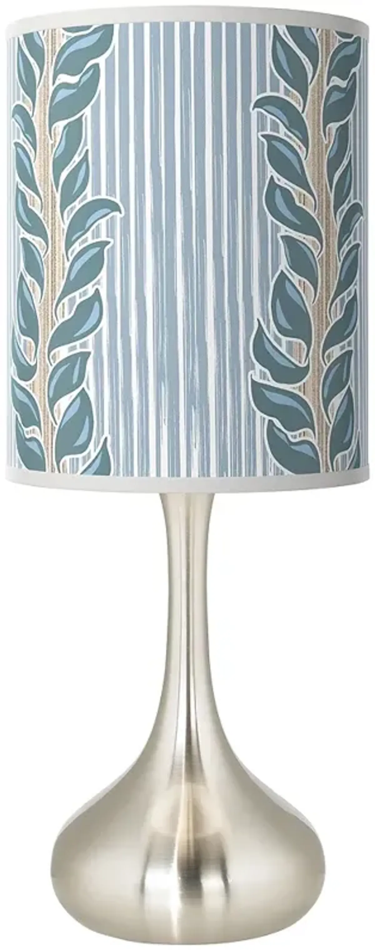 Giclee Glow Drifting Petals 23 1/2" High Silver Droplet Table Lamp