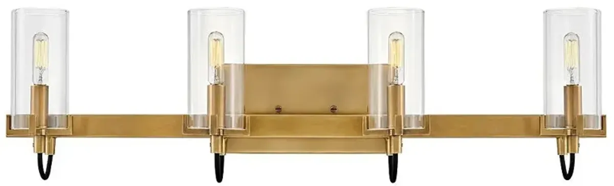 Hinkley - Bath Ryden Four Light Vanity- Heritage Brass