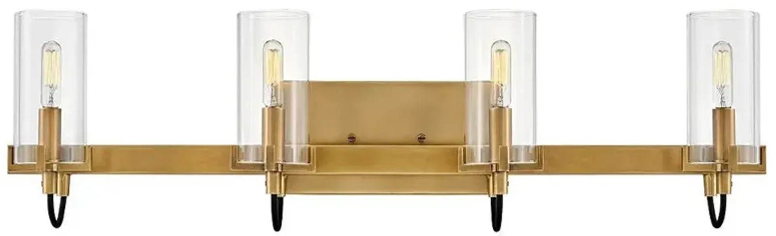 Hinkley - Bath Ryden Four Light Vanity- Heritage Brass