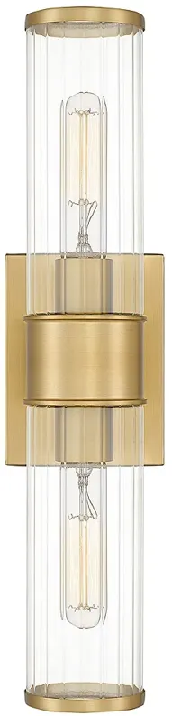 Quoizel Nova 18 3/4" Wide Aged Brass 2-Light Bath Light