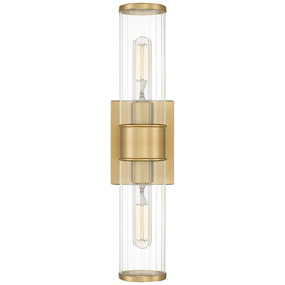 Quoizel Nova 18 3/4" Wide Aged Brass 2-Light Bath Light