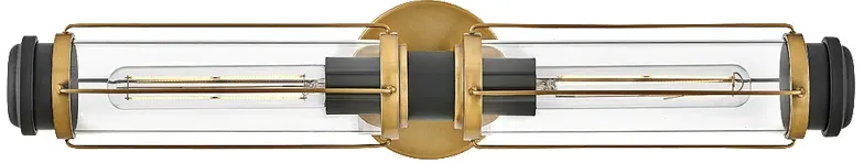 Hinkley Lighting Masthead 24" Heritage Brass Clear Glass Bath Light