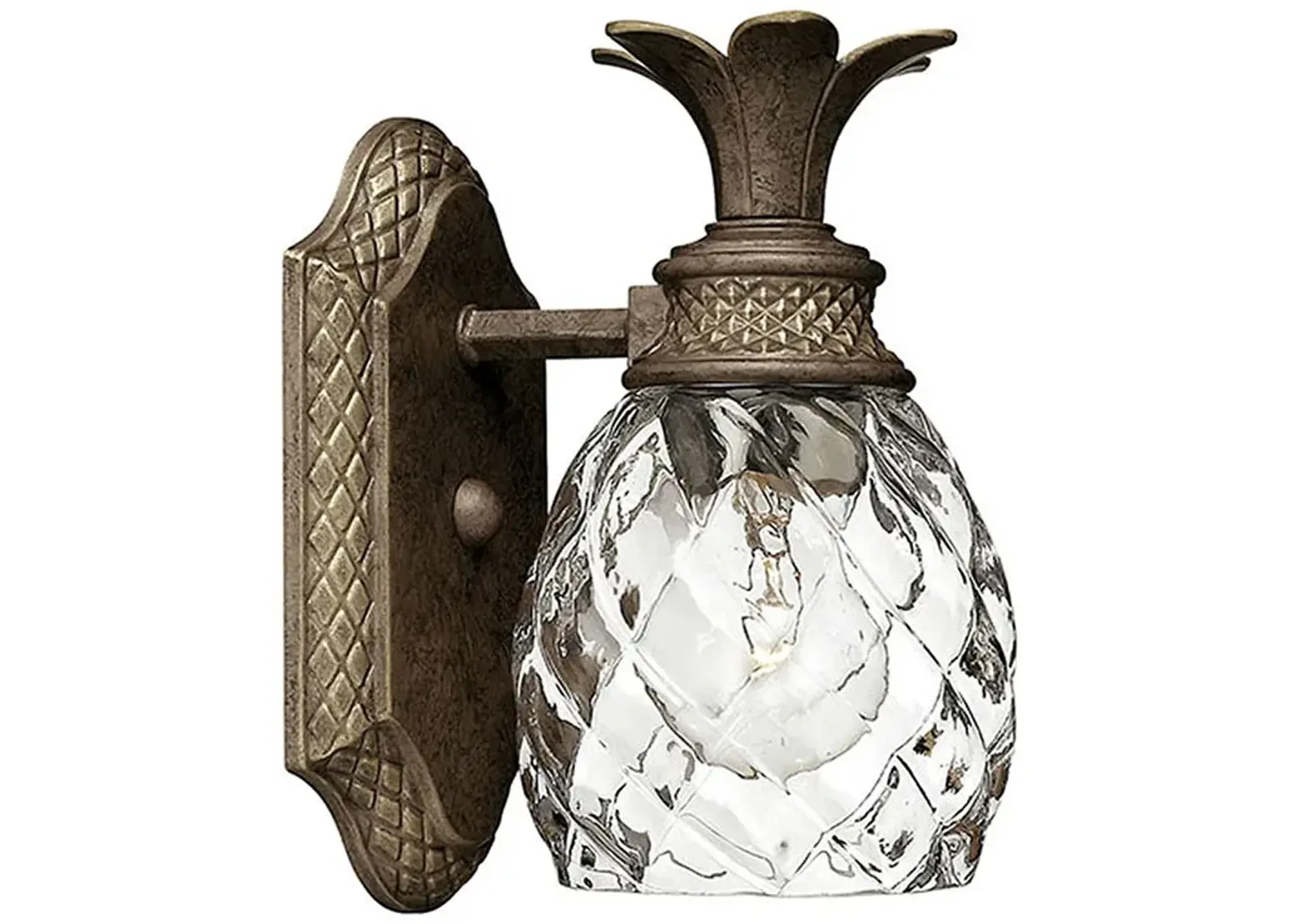 Hinkley Plantation-Single Light 8" High Pearl Bronze Wall Light