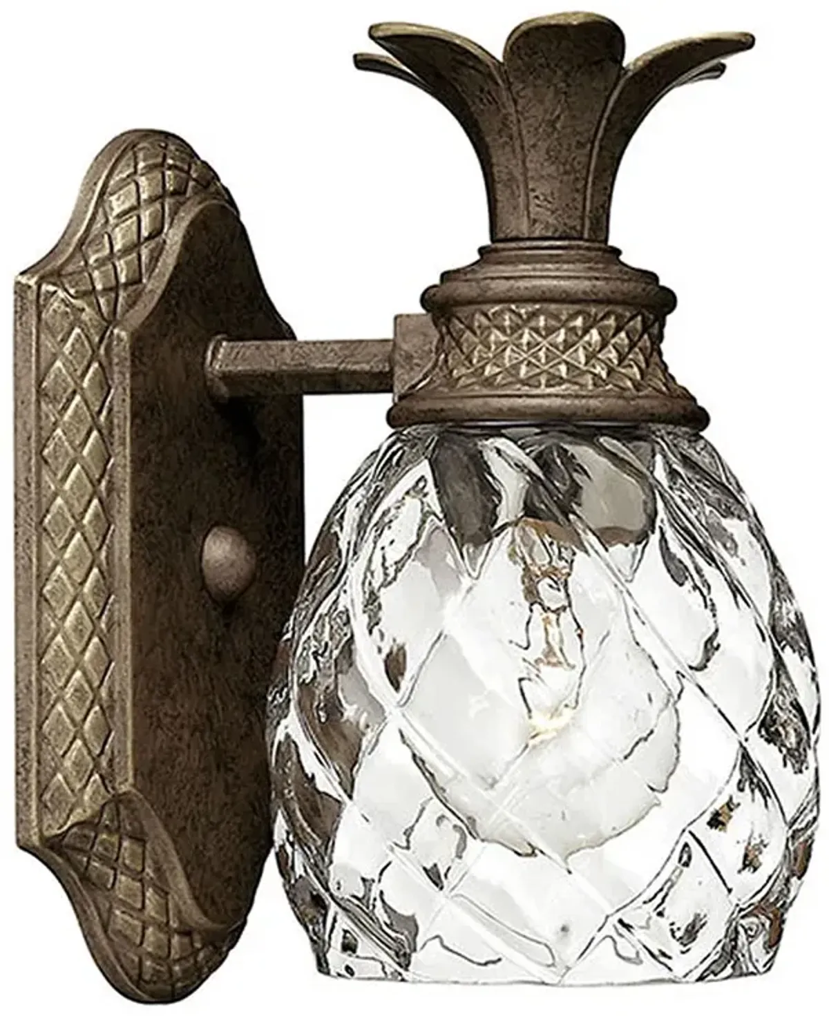 Hinkley Plantation-Single Light 8" High Pearl Bronze Wall Light