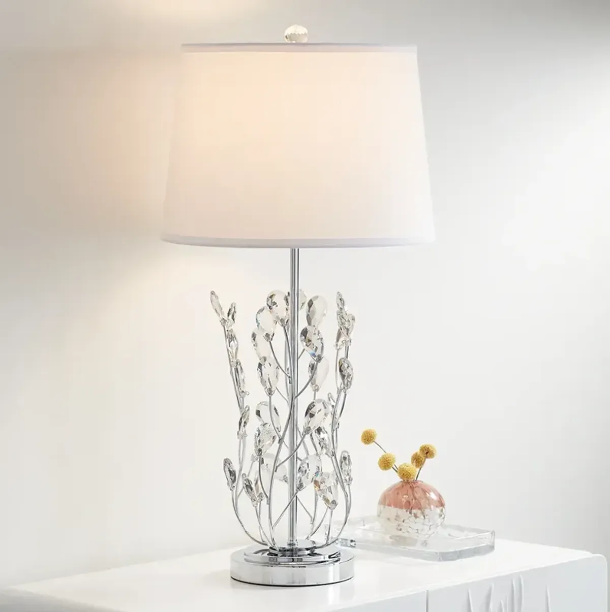 Vienna Full Spectrum Zermatt 28" Crystal Vine Table Lamp