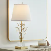 Vienna Full Spectrum Moritz 21 1/2" Gold Branch and Crystal Table Lamp