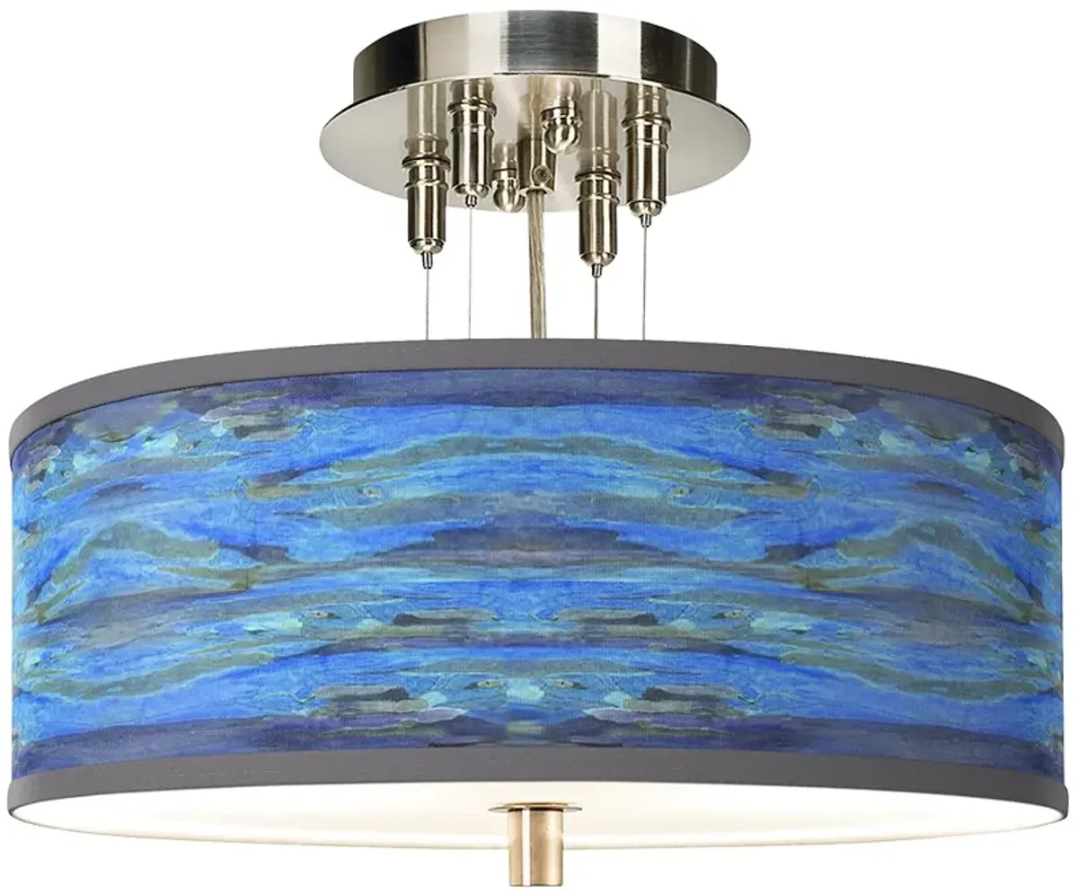 Oceanside Giclee 14" Wide Ceiling Light