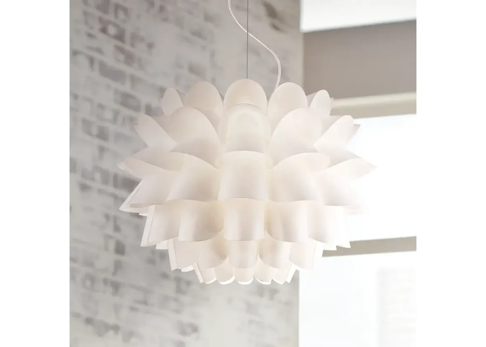 Possini Euro 25 1/4" Wide Modern White Flower Pendant Chandelier