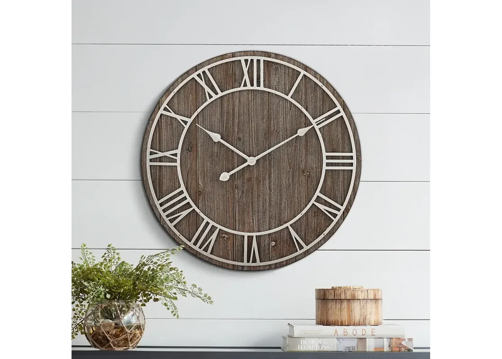 Zania 23 3/4" Round Matte Dark Gray Wall Clock