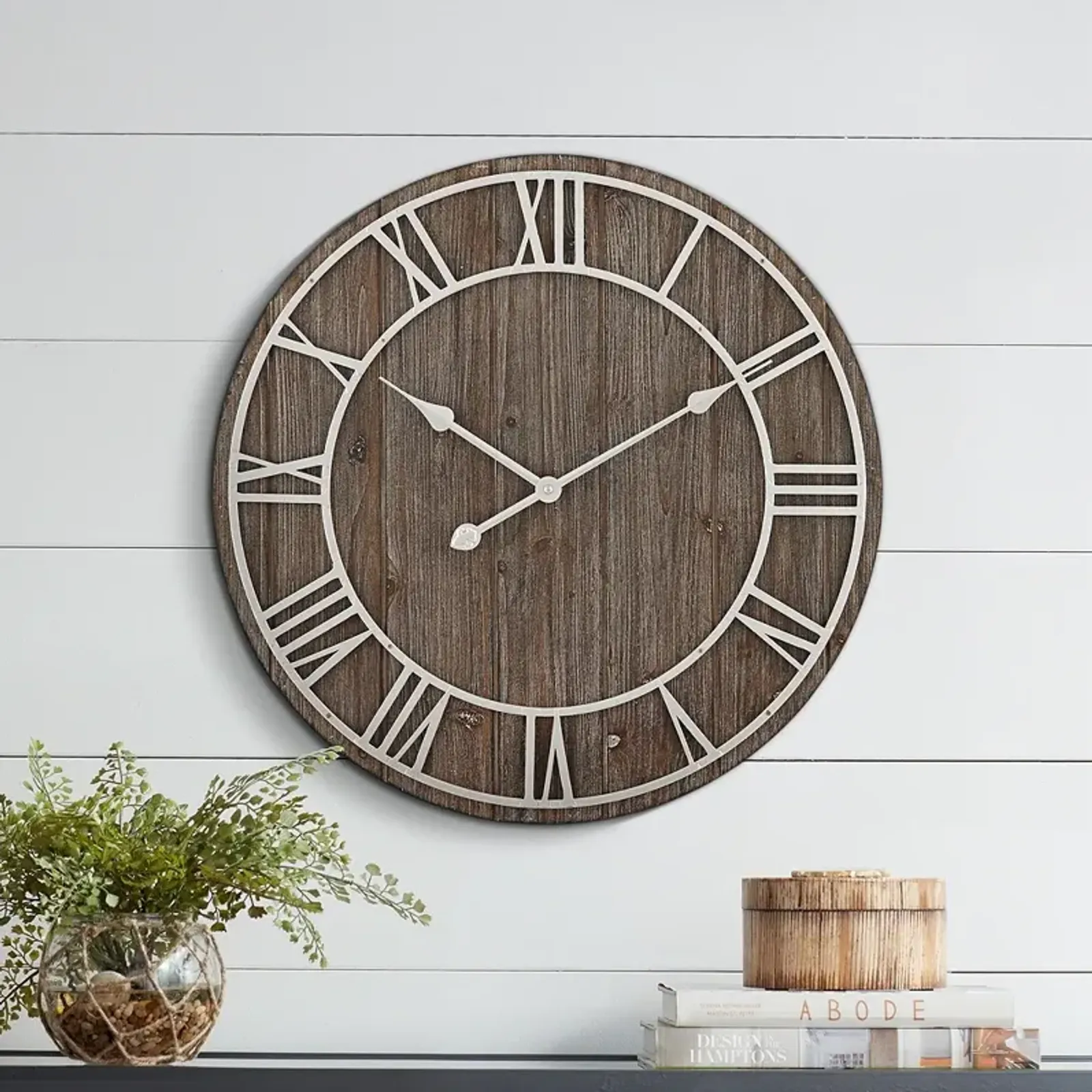 Zania 23 3/4" Round Matte Dark Gray Wall Clock