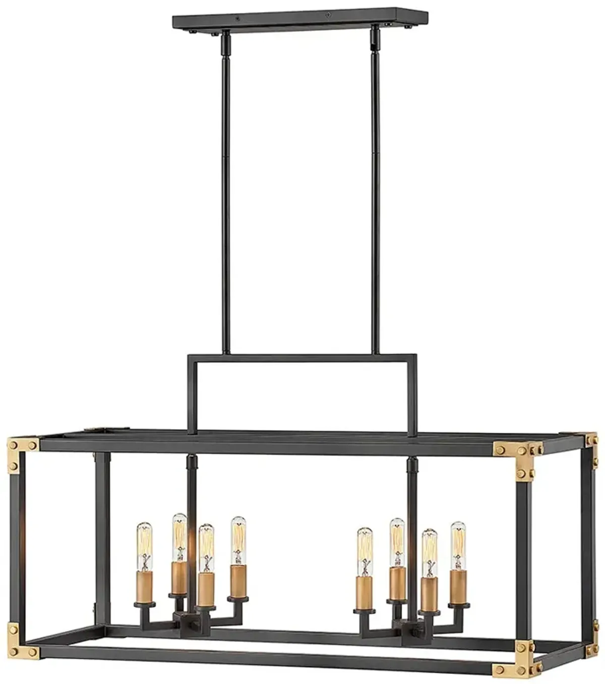 Hinkley Louis 34 1/2"W Satin Black 8-Light Island Chandelier