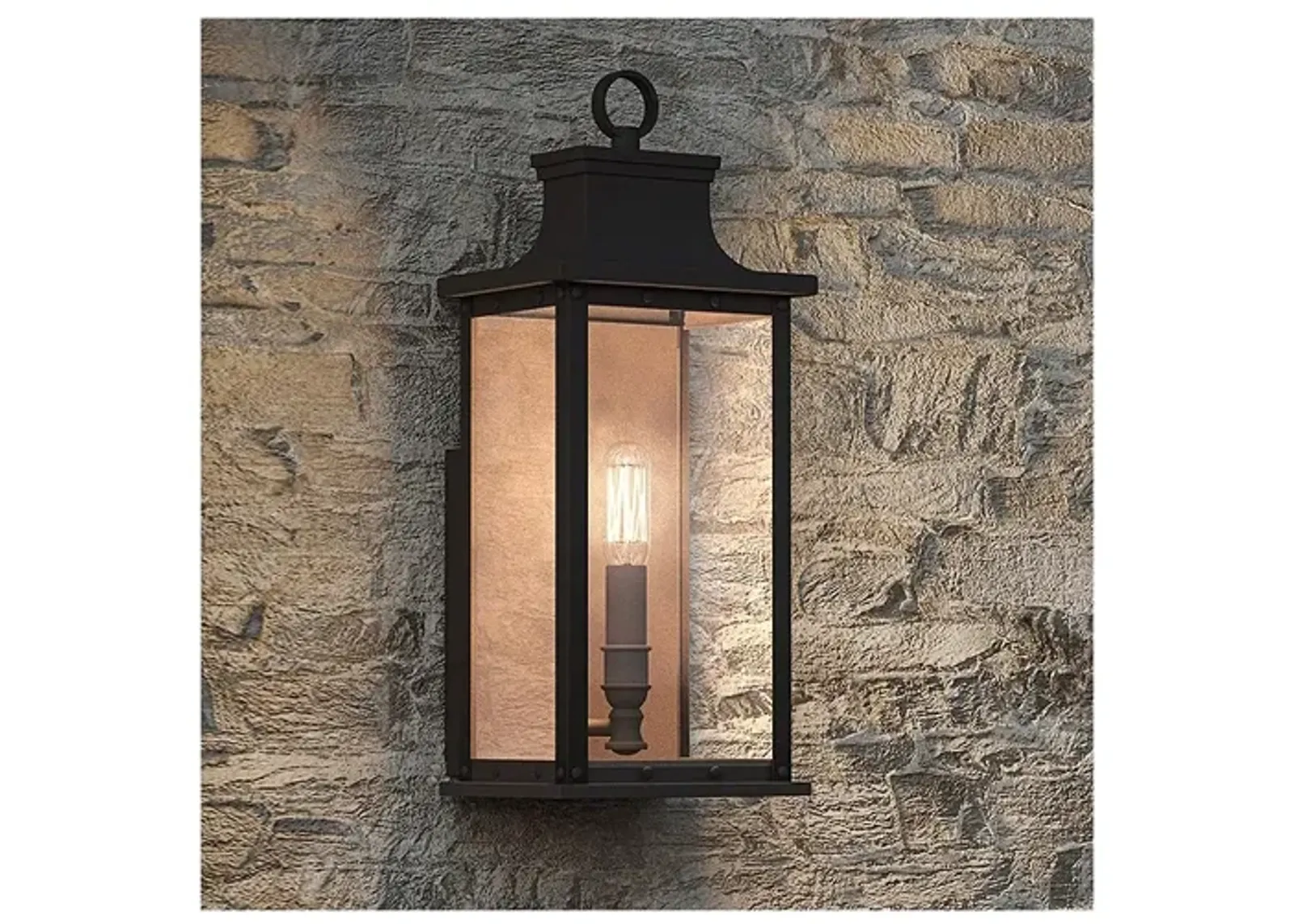 Quoizel Abernathy 15 1/2" High Old Bronze Outdoor Wall Light