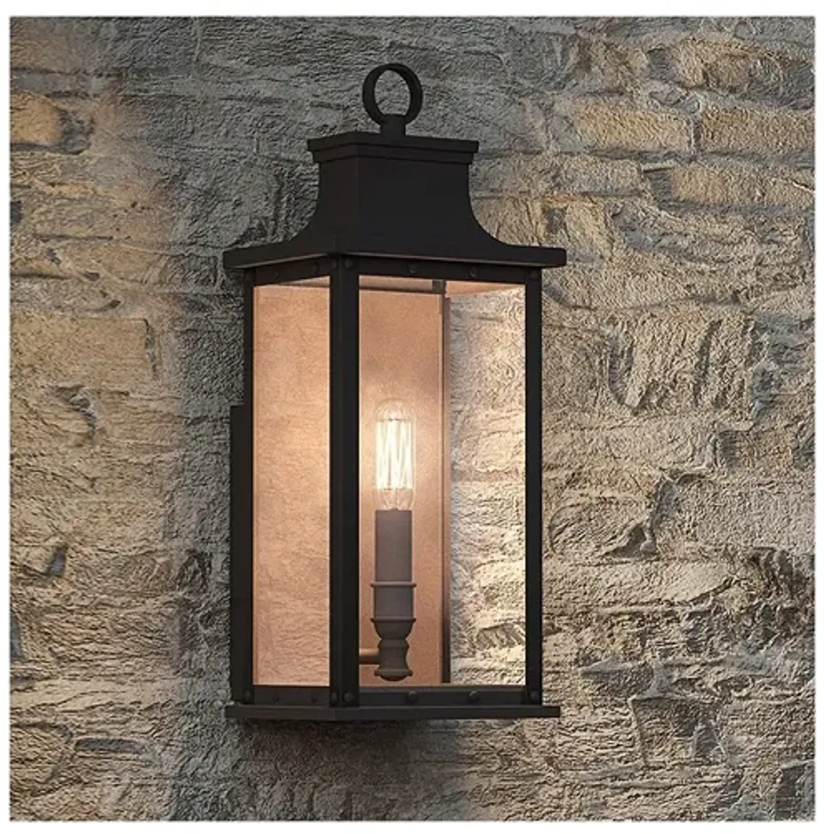 Quoizel Abernathy 15 1/2" High Old Bronze Outdoor Wall Light