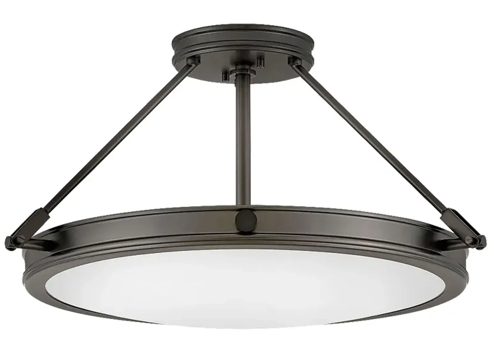 Foyer Collier-Medium Semi-Flush Mount-Black Oxide