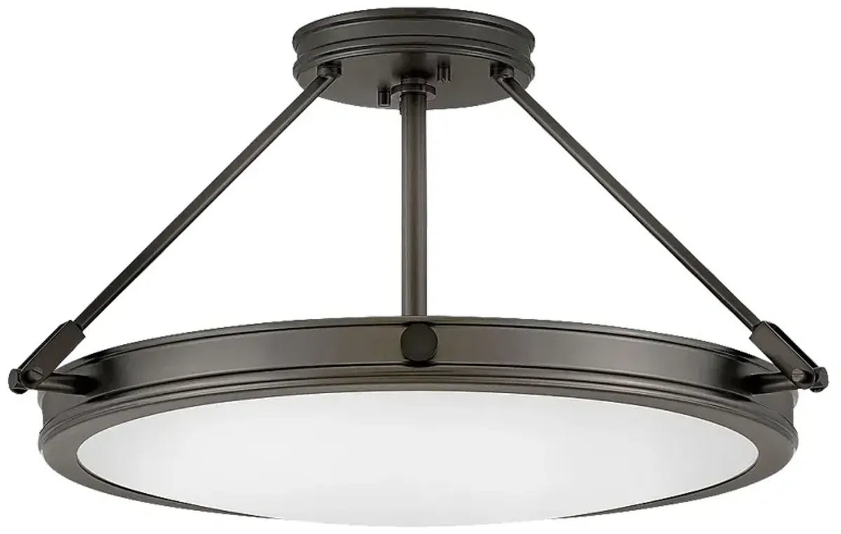 Foyer Collier-Medium Semi-Flush Mount-Black Oxide