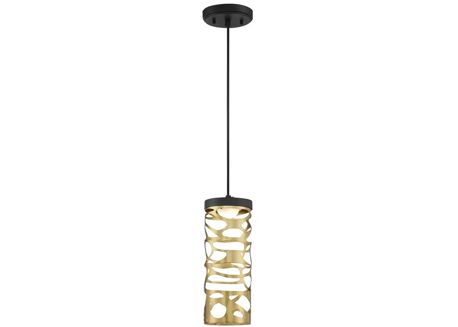 Golden Eclipse 4 1/2" Wide Coal Honey Gold LED Mini Pendant