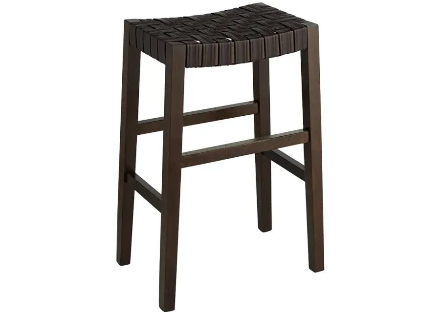 Apollo 30 1/2" High Brown Leather Barstool