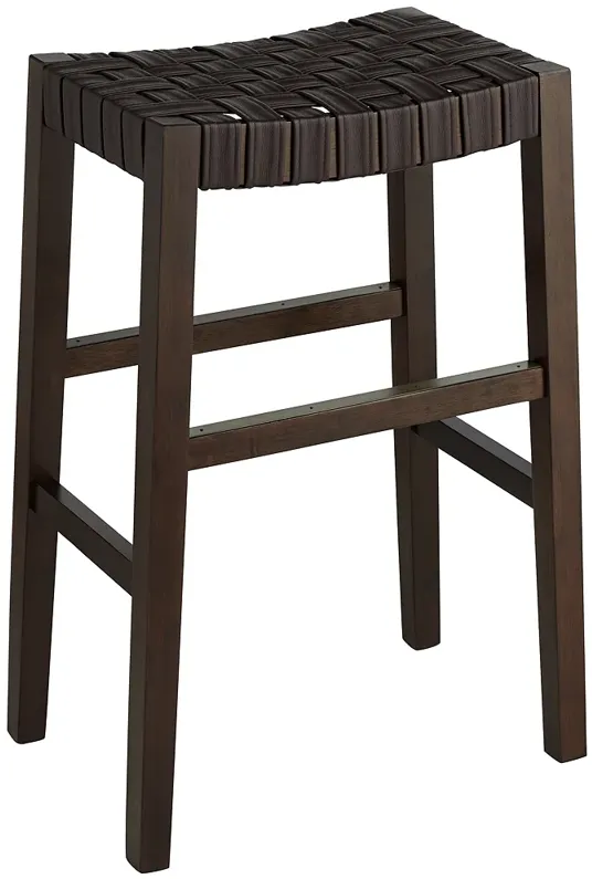 Apollo 30 1/2" High Brown Leather Barstool