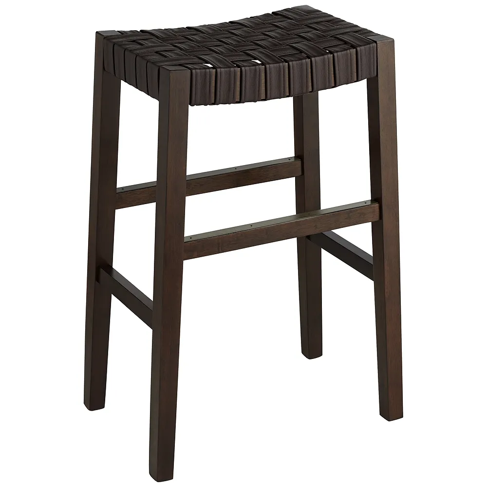 Apollo 30 1/2" High Brown Leather Barstool