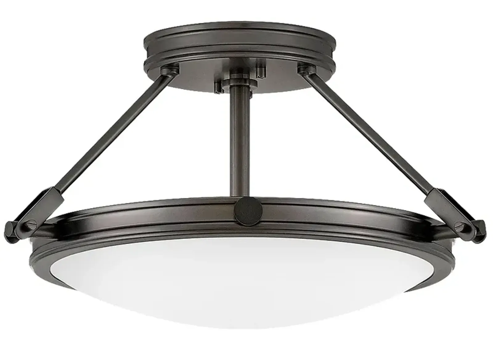 Foyer Collier-Small Semi-Flush Mount-Black Oxide