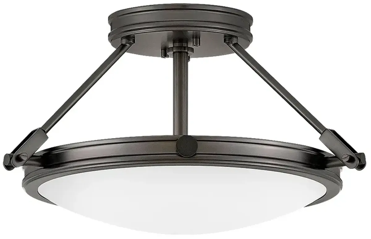 Foyer Collier-Small Semi-Flush Mount-Black Oxide