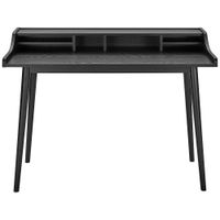Flavio 47 1/4" Wide Black Stained Ash Wood Rectangular Desk