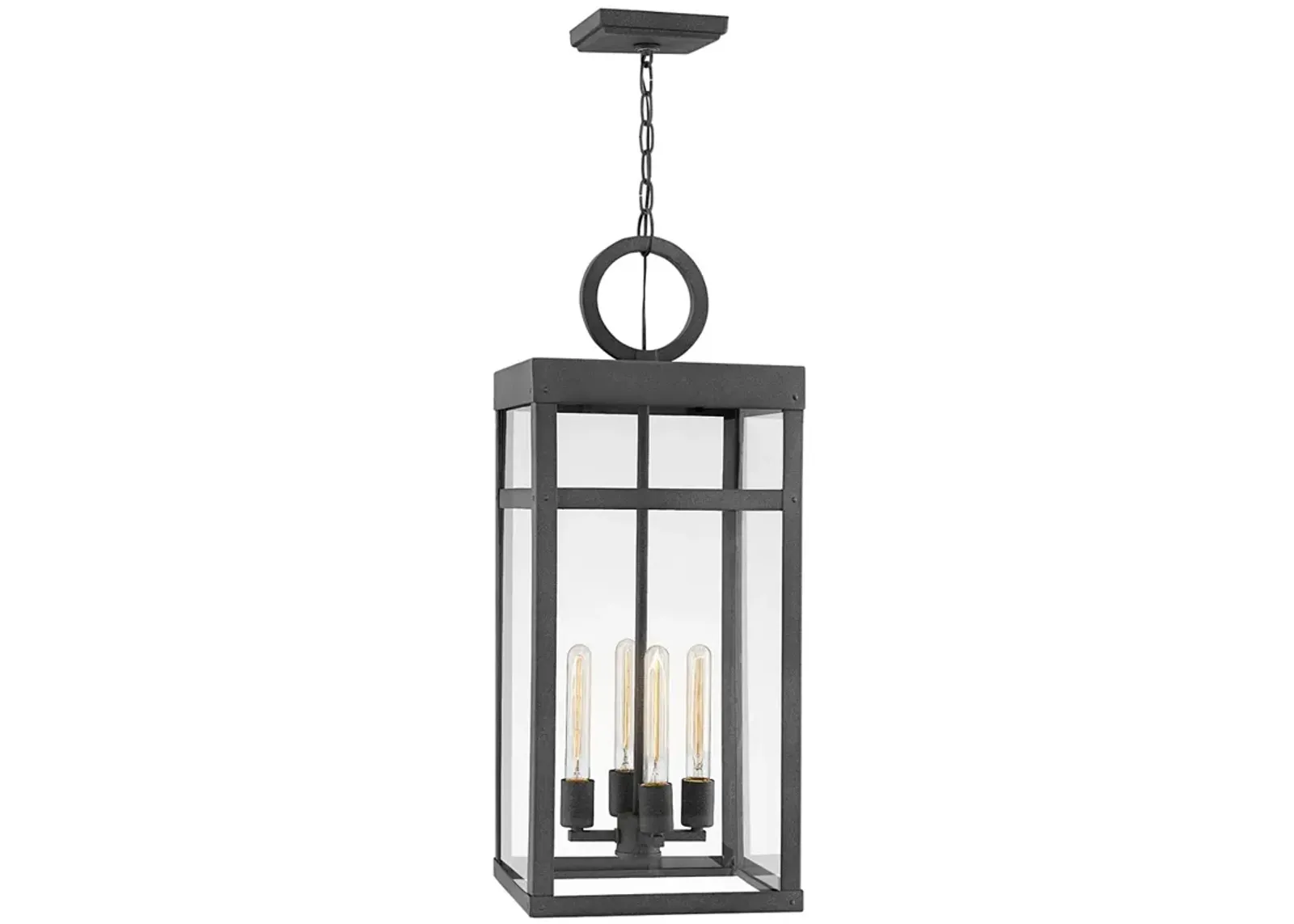 Hinkley Porter 12" Wide Aged Zinc 4-Light LED Mini Pendant