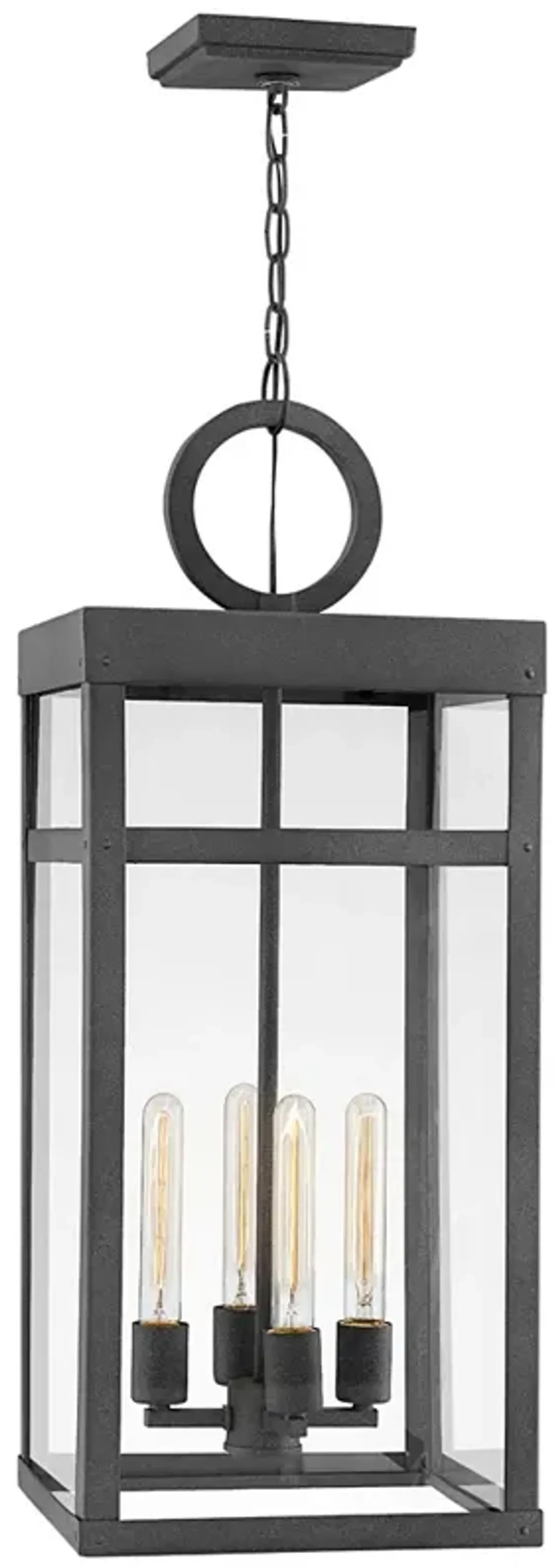 Hinkley Porter 12" Wide Aged Zinc 4-Light LED Mini Pendant