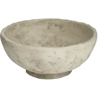Capurnia Matte Antique White Round Decorative Bowl