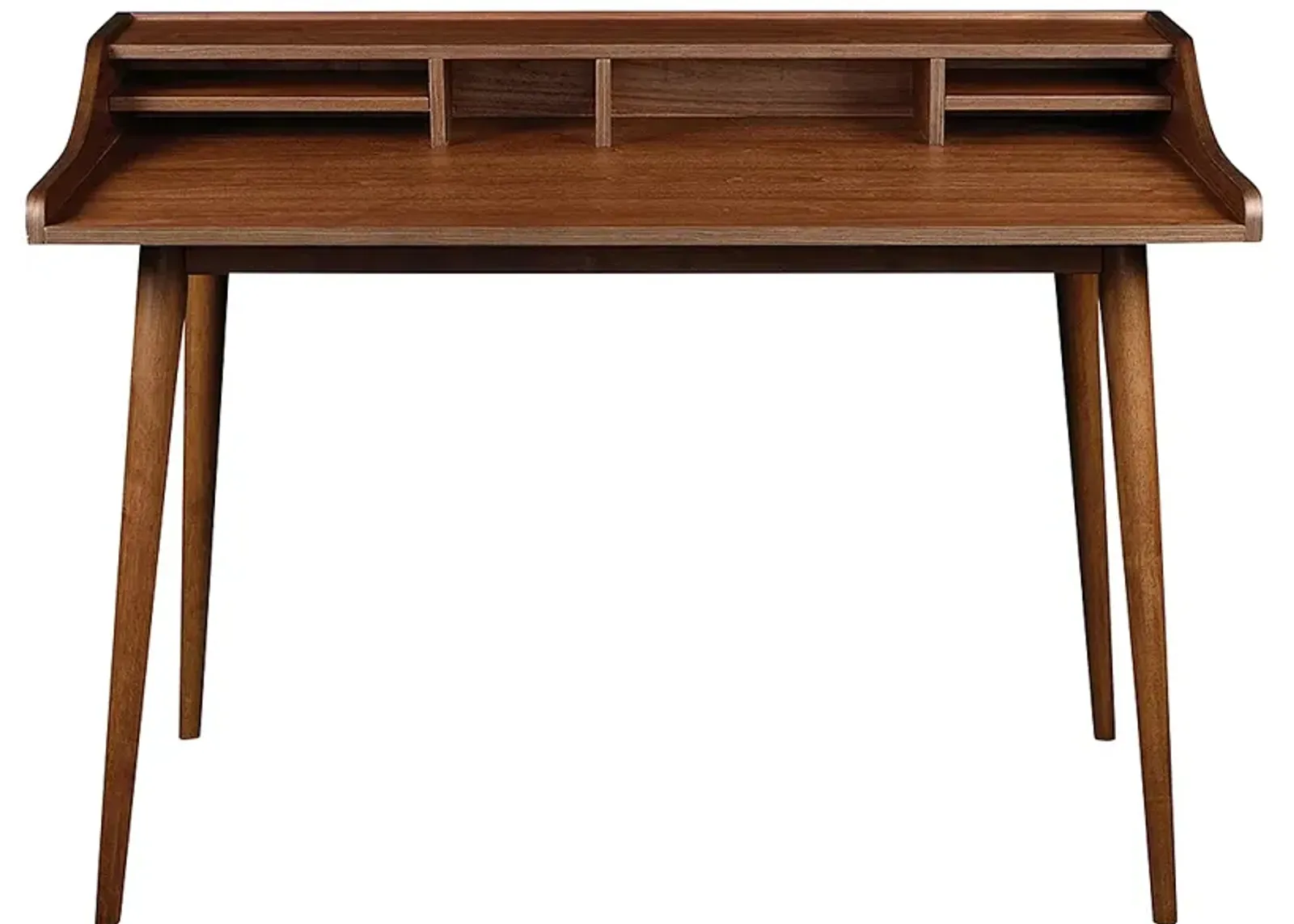 Flavio 47"W American Walnut Veneer Wood Rectangular Desk