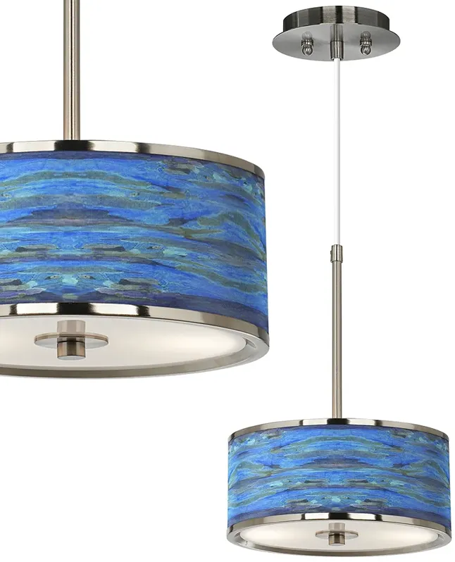 Oceanside 10 1/4" Wide Modern Coastal Giclee Glow Pendant Light