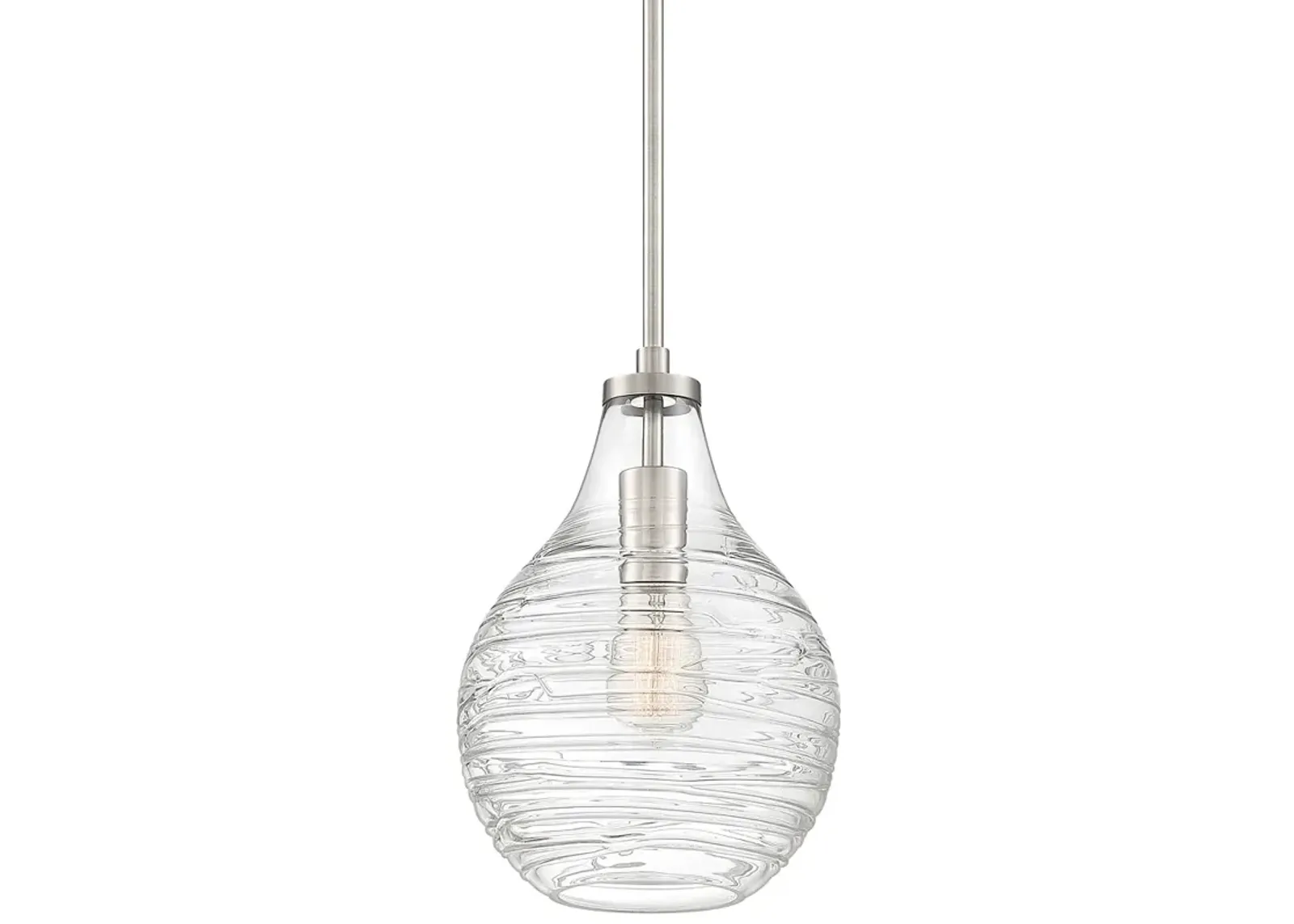 Genie 8 3/4" Wide Brushed Nickel Teardrop Mini Pendant Light